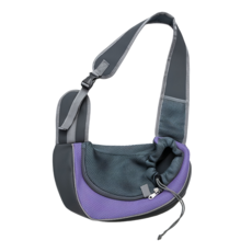 반려동물 고양이 포대기 이동가방 애견 산책 슬링백 앞가방, 1개, 자주색