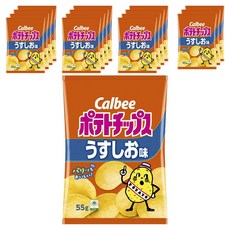 Calbee 卡樂比 卡樂先生洋芋片 鹽味, 16包, 55g