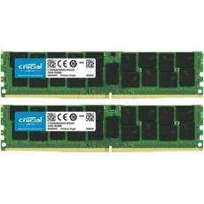 64GB(32GB 2개) DDR4 PC4-21300 2666MHz RDIMM(CT32G4RFD4266 2개) 듀얼 랭크 등록 ECC 메모리가 포함된 중요 번들