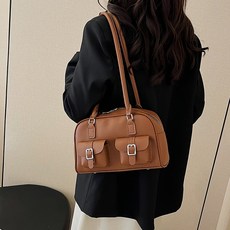 국내배송 탑씨유 가죽공예 DIY 가죽가방 만들기 키트 diy 패키지 핸드메이드 숄더볼링백, 브라운, 1세트