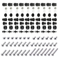 오토바이 부품 차체 페어링 볼트 키트 나사 클립, 기본, 3. Silver