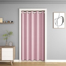 단색 차광 및 단열 파티션 문짝 커튼 옷장 침실 거실, 9) pink - W100cm x H200cm 1Pc-