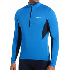 Qualidyne 남성용 사이클링 저지 긴팔 빠른 건조 수분 흡수 UP 업F 50+ 하프 지퍼 바이크 셔츠 3+1 포켓 옐로우 XL 171881