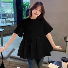 임부복 상의 봄 여름 임산부 캐주얼 기질 반팔 티셔츠 빅사이즈 루즈핏 데일리 여자 반팔티 WMY