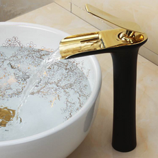 준앤코 BF11 원홀 폭포수 세면대 수전 욕실 탑볼 수도꼭지, 1개