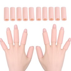 모디상점 실리콘 손가락 마디 오픈형 골무, 스킨색, 10개