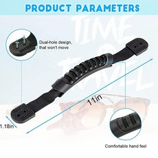 Housedeco 카약 캐리어 2팩 하드웨어 포함 운반용 손잡이 (블랙 2개), Housedeco 카약 캐리어 2팩 하드웨어 포함 운반