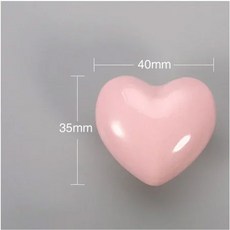 파스텔 하트 손잡이 세라믹 캐비닛 서랍 다채로운 옷장 가구 심장, [10] light pink, 1개