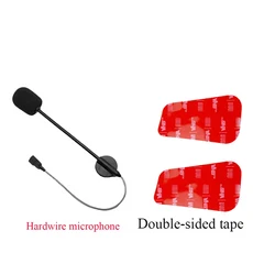 CARDO PACKTALK 바이크 오토바이 헬멧 인터콤 하드 와이어 마이크 더블 니들 잭 양면 테이프 2개, 01 Microphone and glue