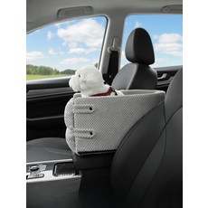 강아지카시트 애완견 차량용 카시트 방석 콘솔박스 안전시트 이동식 애완동물, 1개, 연그레이