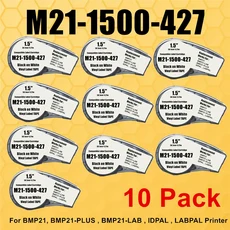 라벨 카트리지 M21-1500-427 자체 라미네이팅 와이어 랩 리본 브래디 BMP21BMP21-PLUS 프린터용 38.1mm x 4, 03 10PK M21-1500-427, 01 China Mainland