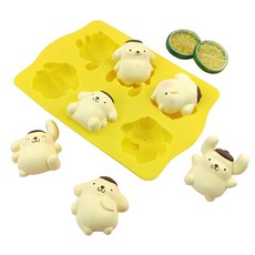 아기자기 코타 실리콘 애니멀 몰드 6구 MP372, 노랑, 1개