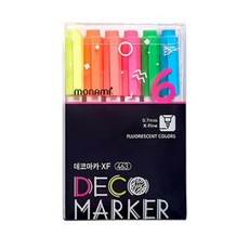 데코마카XF 463 형광 6색세트 0.7mm, 단품, 단품