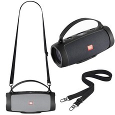 Ferbao JBL Charge 4 / Essential 2 스피커용 보호 케이스 커버 ES 2/Charge 4용 어깨 스트랩이 있는 실리콘 휴대용 케이스(블랙) 그외 각종 4, 블랙
