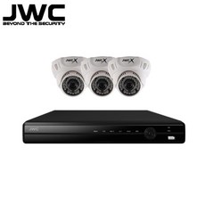 JWC 패키지 500만화소 녹화기 실내용 돔 적외선카메라 3개 CCTV세트 JDO-4005D, 1개, JWC 500만화소 실내용CCTV 3개세트