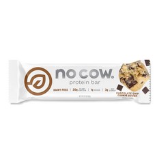 No Cow Protein Bars Chocolate Chip Cookie Dough 21g Plant Based Vegan Protein Keto Friendly Lo, 1개