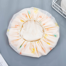 MUJ 雙層防水乾濕兩用浴帽/乾髮帽, 雙層小清新【浴帽幹幹發帽兩用】