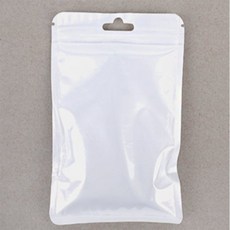 올몽스토어 1P 다용도 컬러 소분 지퍼백 10~16cm, 12x20 - 화이트, 1개