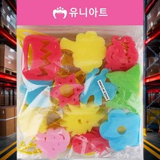 도장찍기스펀지 10번 물감놀이 미술용 모양스펀지도장 판화 오감발달 모양