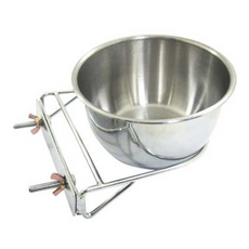 애견식기 스테인리스볼 케이지걸이 걸이형그릇 96oz 급수급식, 단일옵션