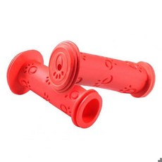 미끄럼 방지 고무 자전거 핸들 바 그립 어린이 여아 스쿠터 다채로운 스트리머 장식 리본 1 쌍, 08 Red Grip, 1개