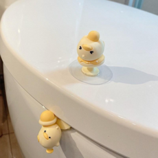 롤링페이퍼 변기 뚜껑 손잡이 변기커버 손잡이, 2세트, 옐로