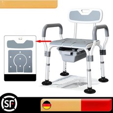 임산부 노인용 욕실 방수 미끄럼방지 목욕 의자, 03 높이조절 바닥변기