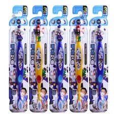 아텍스 헬로카봇 피규어 어린이 칫솔 6세~13세, 랜덤 발송, 5개