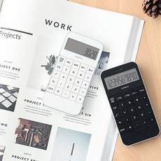 키밍 미니 사무용 계산기 회계 휴대용 학생용 다자인 689000EA (1EA), 화이트