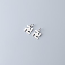 싼비즈 [8-516-04]순은펜던트 민자 만자+O링 6.7mm 실버925 무도금 1개