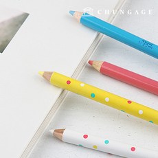 천가게 단면 초크 연필 4컬러, 2. 노랑, 1개