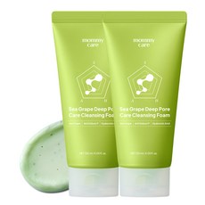 마미케어 바다포도 모공 피지 99%개선 블랙헤드 제거 약알칼리성 청소년 여드름 폼클렌징, 120ml, 2개