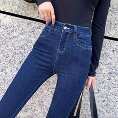 VIISHOW 여성용 스판좋은 하이웨스트 청바지 슬림핏 스키니진