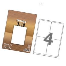 티디엠디 폼텍 물류관리용 라벨 20매 4칸 99.1x140mm 라벨용지