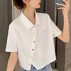 [폴로] 여성 가을 미니멀 박시핏 슬림 숏상의 CX1560A