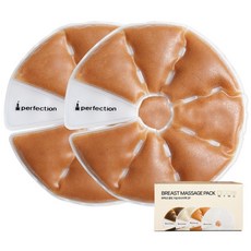 퍼펙션 국내 제조 PVC 반투명 가슴 마사지 팩, 2개, 황토