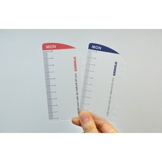 3P바인더 전용 자 10cm(2개) 색상 렌덤 발송 (네이비 / 레드)