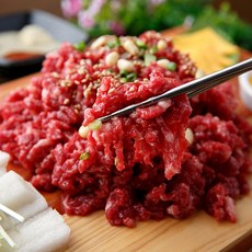 폴비락 한우 1등급 육회(냉장)(고추장소스), 4개, 200g