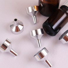 알루미늄 깔대기 스텐 미니 깔때기 소분 다용도 다회용 화장품 과학실 공병 향수 거름망, 1개