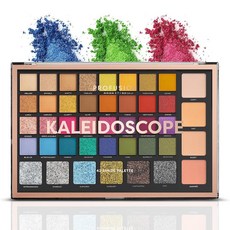 Profusion Cosmetics Kaleidoscope 42가지 쉐이드 팔레트 밝은 색상 매트 쉬머 새틴 컬러풀 아이섀도우 메이크업 오래 지속되는 프로 피그먼트 실키 파우더, Profusion Cosmetics Kaleidosco