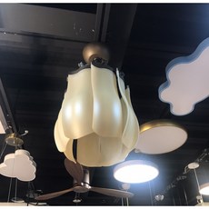 芬朵 花朵系列 遙控型吊扇燈, 琥珀色 (仿古色主體)