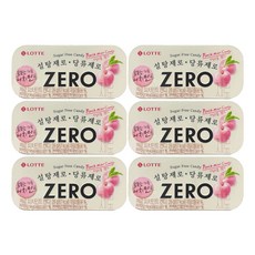 롯데제로 피치민트 캔디, 6개, 28g