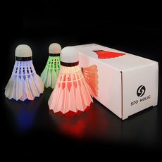 스포홀릭 LED 야광 셔틀콕, 랜덤 발송, 4개입, 1개