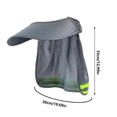 안전모 햇빛 가리개 목덮개 작업모 차양 후드형 쿨링 햇빛차단 커버 하드 모자 용 태양 그늘 메쉬 넥 썬 쉴드 반사 스트립 건설 현장 작업을위한 보호 헬멧 부착 남성용, 01 Gray, 1개, 1)Gray