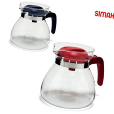 주방용품 시멕스 내열유리 주전자 1.3L 유리포트, 블루