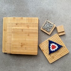 블로킹 모티브 크로셰보드, 1개, 22.7x22.7 (9인치)