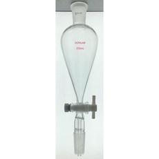 EBJ-0500 유리 500ml 원뿔형 분리 깔때기 하부 접지 유리 조인트 2440 PTFE 스톱코크 유리 스토퍼 포함, 2000ml/2L