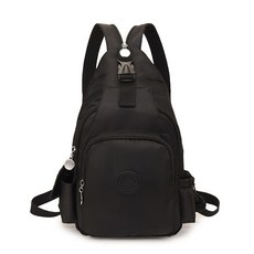 牛津布多層包 多功能休閒背包 斜挎包 221, 黑色