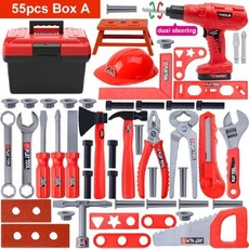 공구놀이세트 전동드라이버 도구박스 키트, 55pcs box A, CHINA