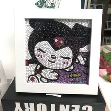 DIY鑽石貼畫 手工製作卡通兒童禮物 滿鑽12生肖, 1個, 【無框送工具】庫洛米04